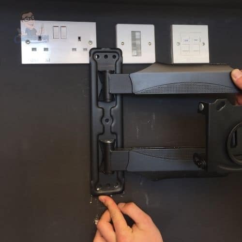 TV Wall Mount With Hookups Pannel- Cabledan